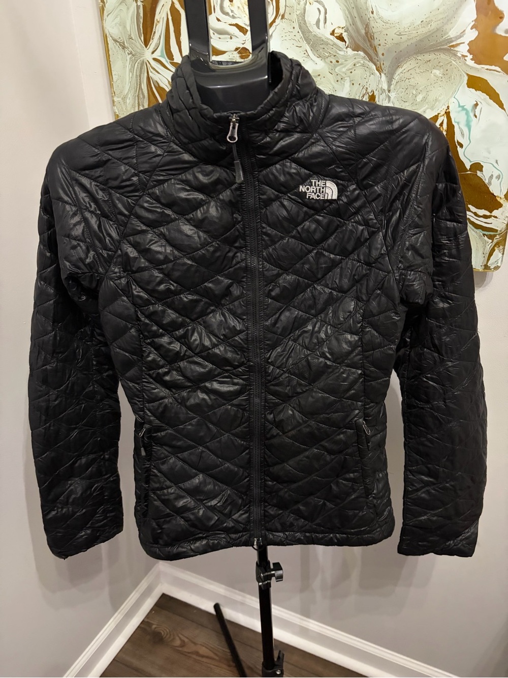 The North Face ThermoBall Quilted Insulated Puffer Jacket Black Women’s XS